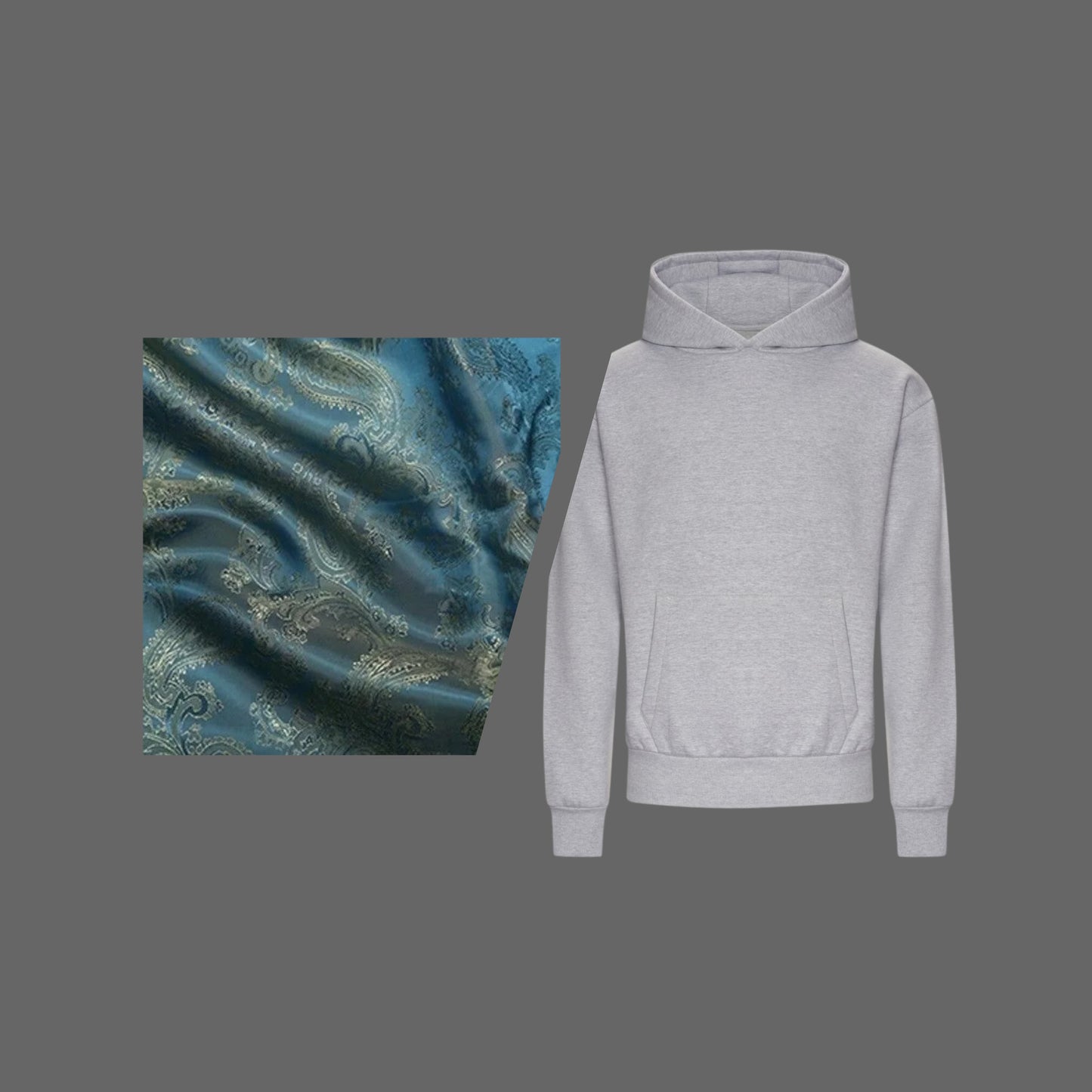 Custom Arabic Two Tone Box Logo Hoodie