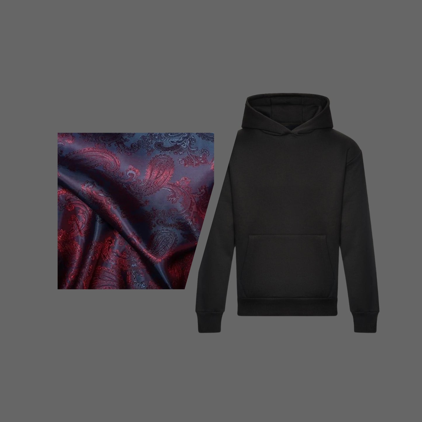 Custom Arabic Two Tone Box Logo Hoodie